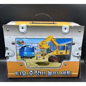 Korean Tayo the Little Bus Heavy Equipment Play Set Deluxe 5 Mini Buses READ
